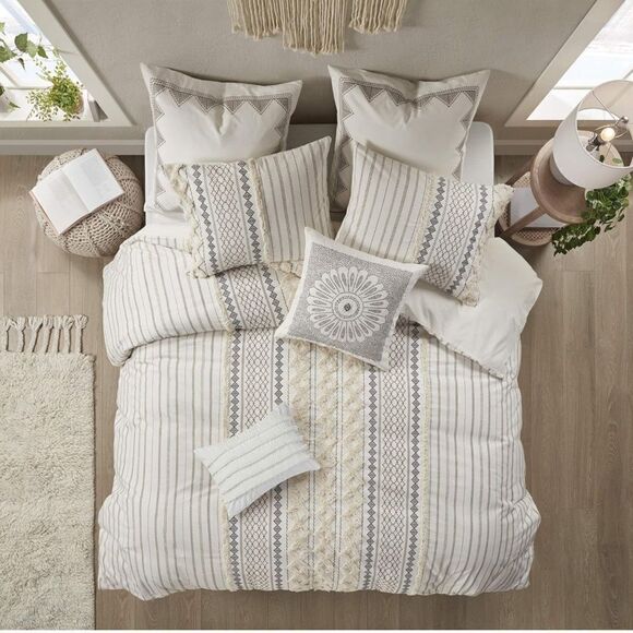 INK+IVY 100% Cotton Comforter Cover Bedding Set - Picture 1 of 13